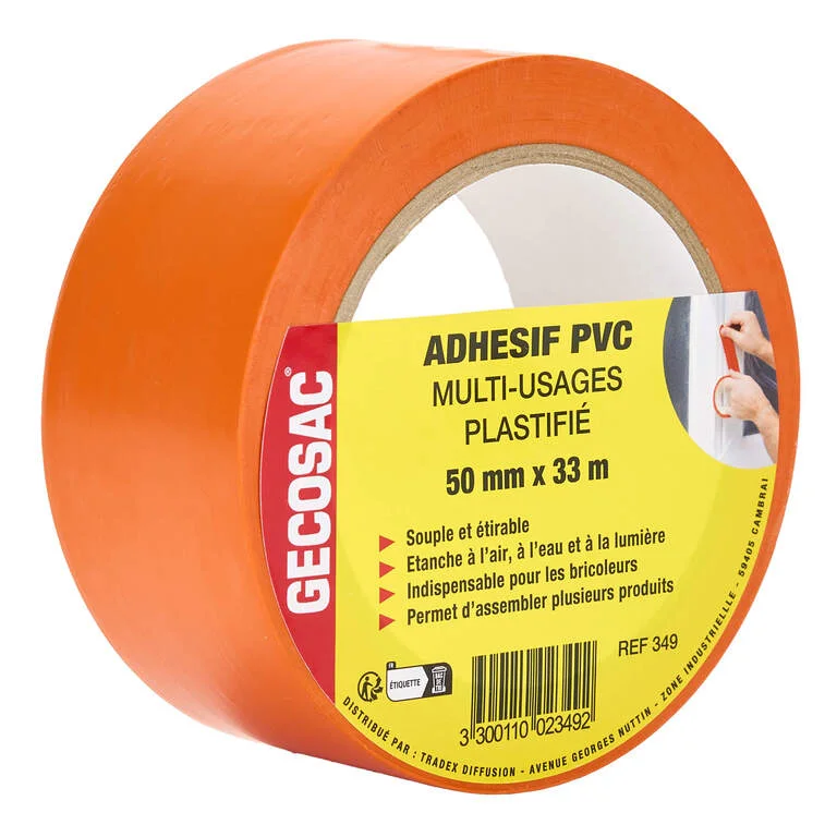 Adhésif multi-usages PVC plastifié